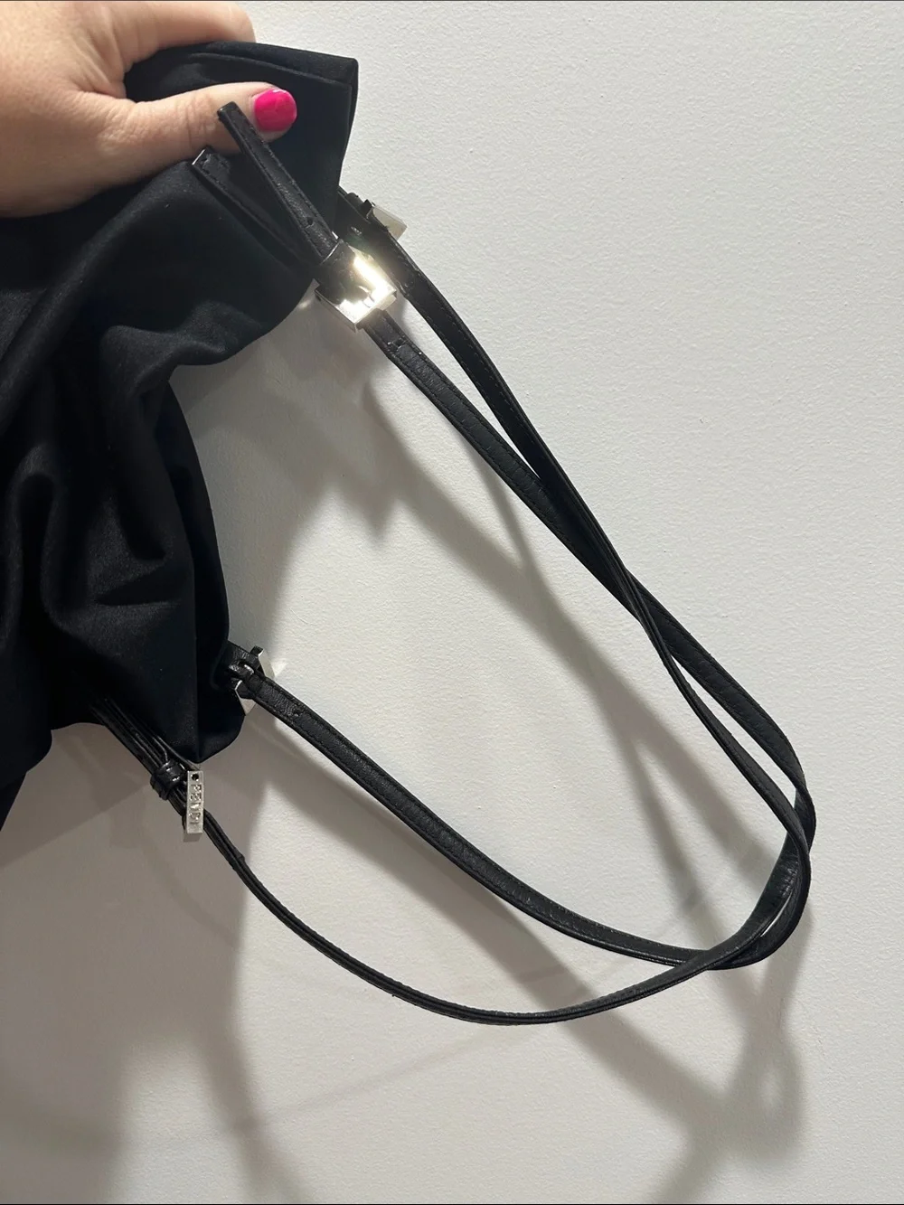 Fendi 90s Y2K Neoprene Hobo Shoulder Bag with Silver Accent AUTH